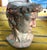 Flower Girl Kissing Bust Copper Patina Indoor Outdoor Head Planter For Sale - Image 15 of 15
