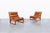 Mid-Century Modern Vintage Leather and Teak T4 Lounge Chairs by Fred Lowen for Tessa For Sale - Image 3 of 14