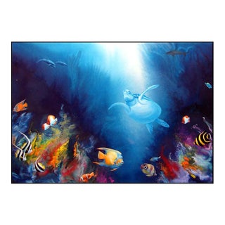 Robert Katona Turtle Reef Original Acrylic Painting Art on Canvas For Sale
