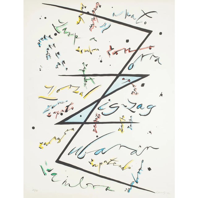 Letter Z - Hand-Colored Lithograph by Raphael Alberti - 1972 1972 For Sale