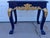 Upcycled Hollywood Regency Navy Blue & Gold Gilded Clawfoot Side Table For Sale - Image 4 of 8