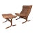 Mid-Century Scandinavian Modern High Back Siesta Lounge Chair & Ottoman Attributed to Igmar Relling for Westnofa, Norway, C. 1970's For Sale