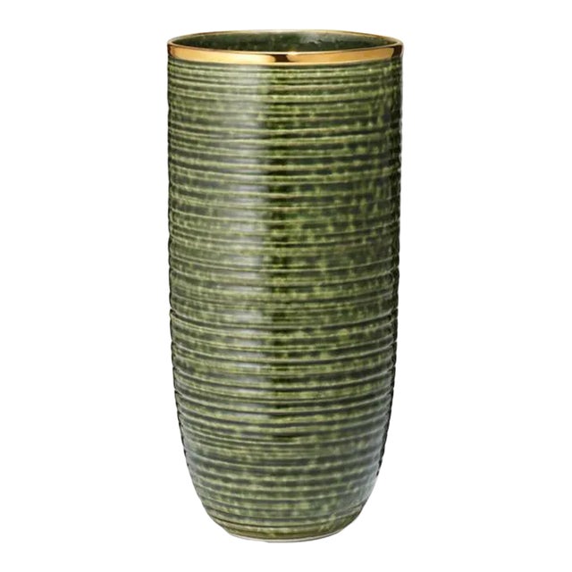 AERIN Calinda Tall Vase in Forest Green For Sale