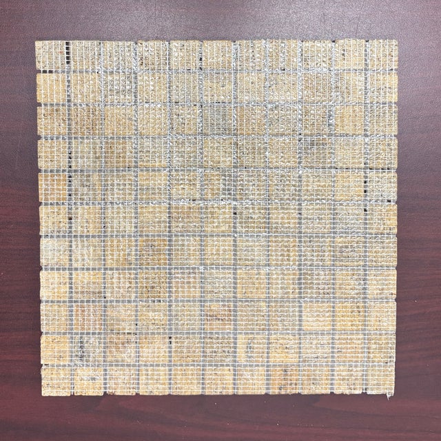 Gold Travertine Polished 1" X 1" Mosaic For Sale - Image 4 of 4