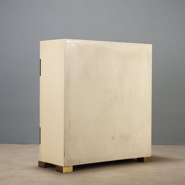 Vintage Chest of Drawers in Lacquered Wood and Brass, 1970s For Sale - Image 9 of 10