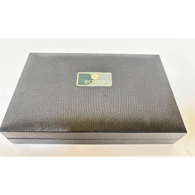 Chinoiserie Dragon Motif Fountain Pen, Gold Overlay on Black, Acura, Mint in Box Circa 1990 For Sale - Image 3 of 18