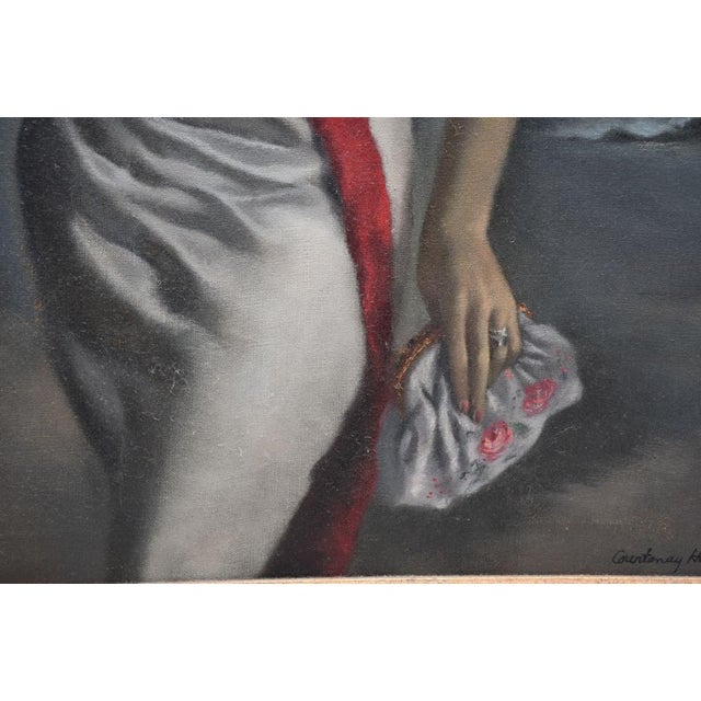 1950s 1950's Oil Portrait of Norma Carlin Kipnis by Julian Courtenay Hunt For Sale - Image 5 of 11