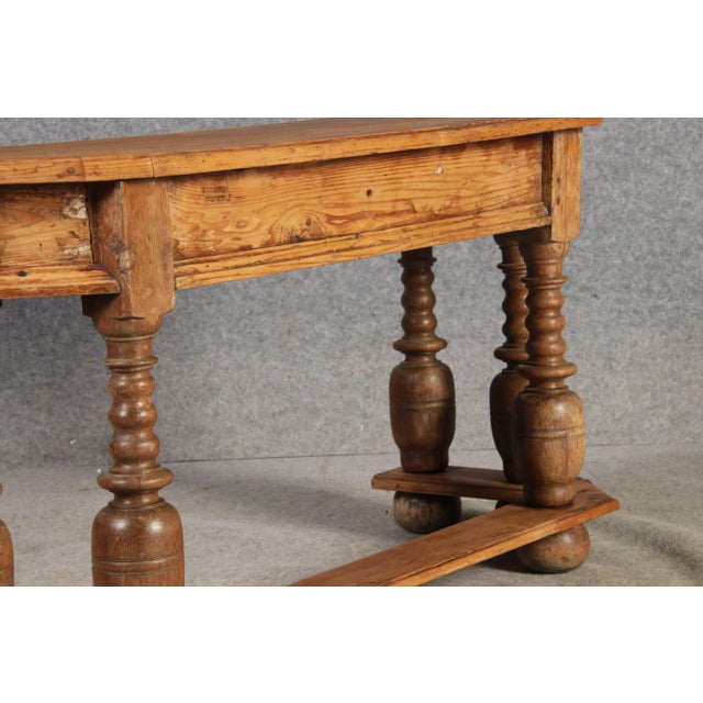 Antique Softwood Side Table and Flower Stand 16th-17th Century, 1600 For Sale - Image 15 of 18