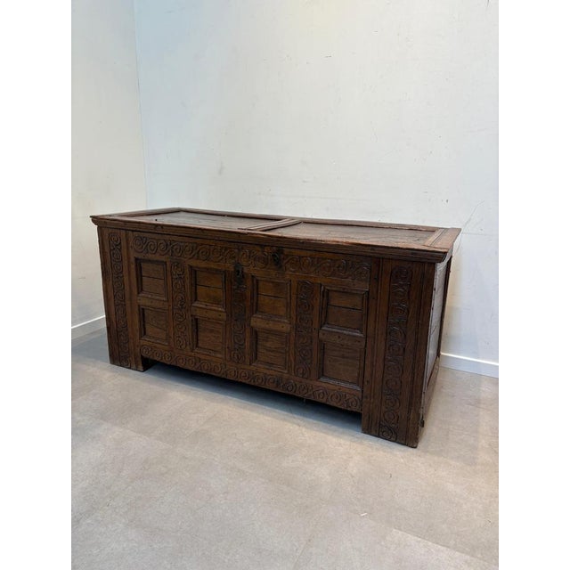 19th Century Oak Chest For Sale - Image 15 of 17