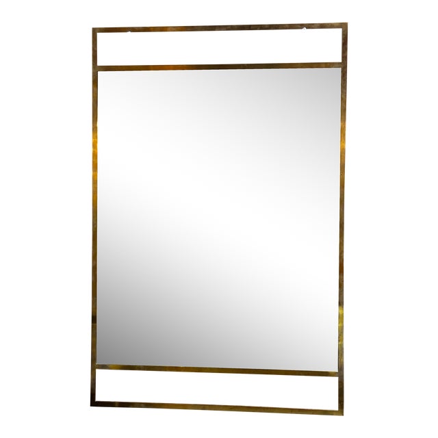 Mid Century Italian Square Wall Mirror 1960 For Sale