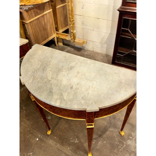 Pair of 19th C. Italian Walnut Consoles For Sale In Dallas - Image 6 of 9