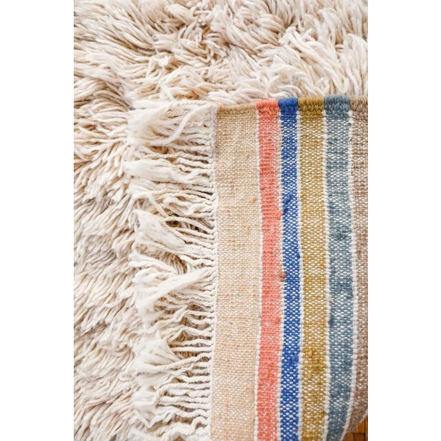 Not Yet Made - Made To Order Reversible Ultra Shag Moroccan Wool Rug With Multicolor Stripe Back 5x8' For Sale - Image 5 of 13