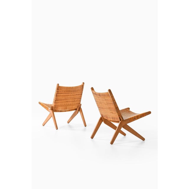 Wood Easy Chairs in Cane and Oak from Preben Thorsen, 1957, Set of 2 For Sale - Image 7 of 13