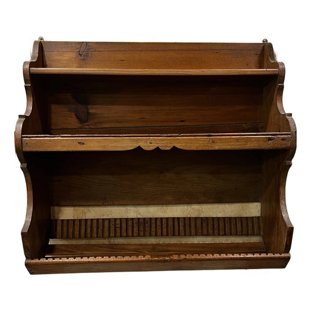 Primitive Pine Hanging Shelf For Sale