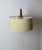 Cream Swedish Modern Minimalist Brass and Silk Drum Pendant Light, 1970 For Sale - Image 8 of 16