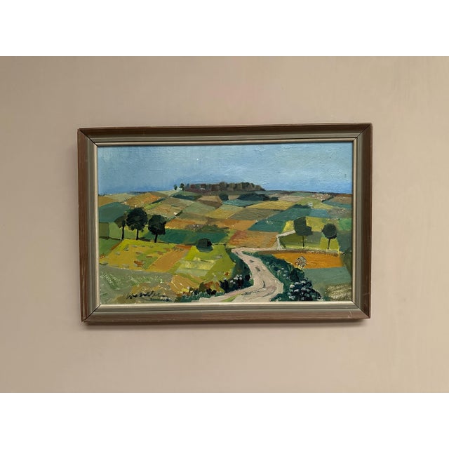 Tage Gavik, Landscape, 1950s, Oil Painting on Panel, Framed For Sale - Image 9 of 18