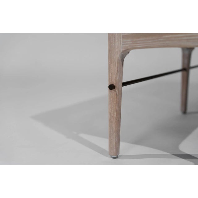 Carlos Solano-Granda Linear Bench in Limed Oak and Bronze Series 60 For Sale - Image 12 of 12