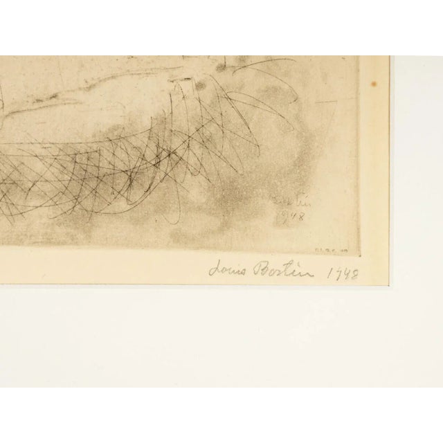 Louis Bastin, Study of a Boy, Etching on Paper, Framed For Sale - Image 4 of 11