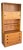 Restored 1960s Danish Modern Bookcase Cabinet With Carved Pulls & Sliding Doors For Sale