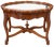Early 20th Century French Louis XV Style Walnut Tea Table With Removable Glass Tray & Floral Marquetry For Sale - Image 5 of 9