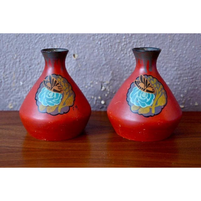 Boho Chic Butterfly Vases from Vallauris, Set of 2 For Sale - Image 3 of 12