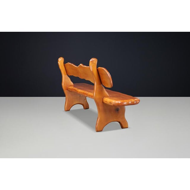 Alpine Pine Dining Table and Benches, France, 1970s, Set of 3 For Sale - Image 13 of 18