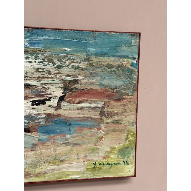 Yngve Werngren, Komposition, 1974, Oil Painting on Canvas, Framed For Sale - Image 14 of 16