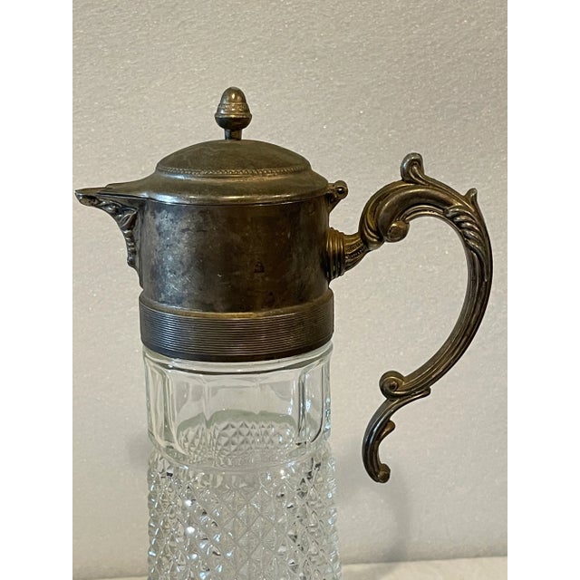 Rococo Vintage Diamond Point Silverplated Wine Claret For Sale - Image 3 of 6