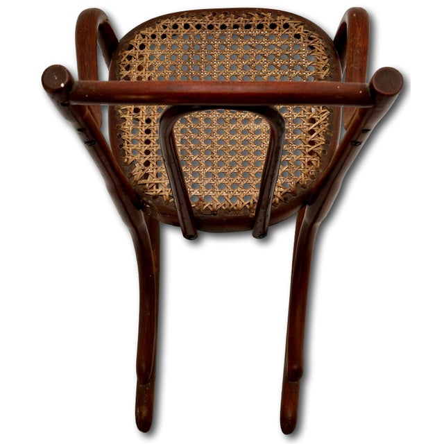 Auburn Unusual Antique Very Small Doll Size Bentwood Rocking Chair Possibly a Salesman Sample - Measures 15 Inches Tall For Sale - Image 8 of 18
