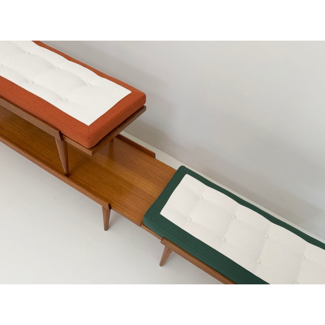 Mid-Century Upholstered Bench, 1960s For Sale - Image 6 of 10