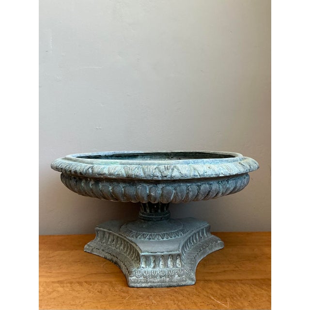Vintage Patinated Bronze Urn For Sale - Image 9 of 12
