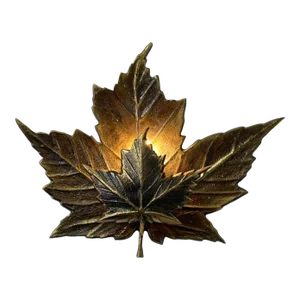 Hand Made Raw Brass Leaf Wall Sconce