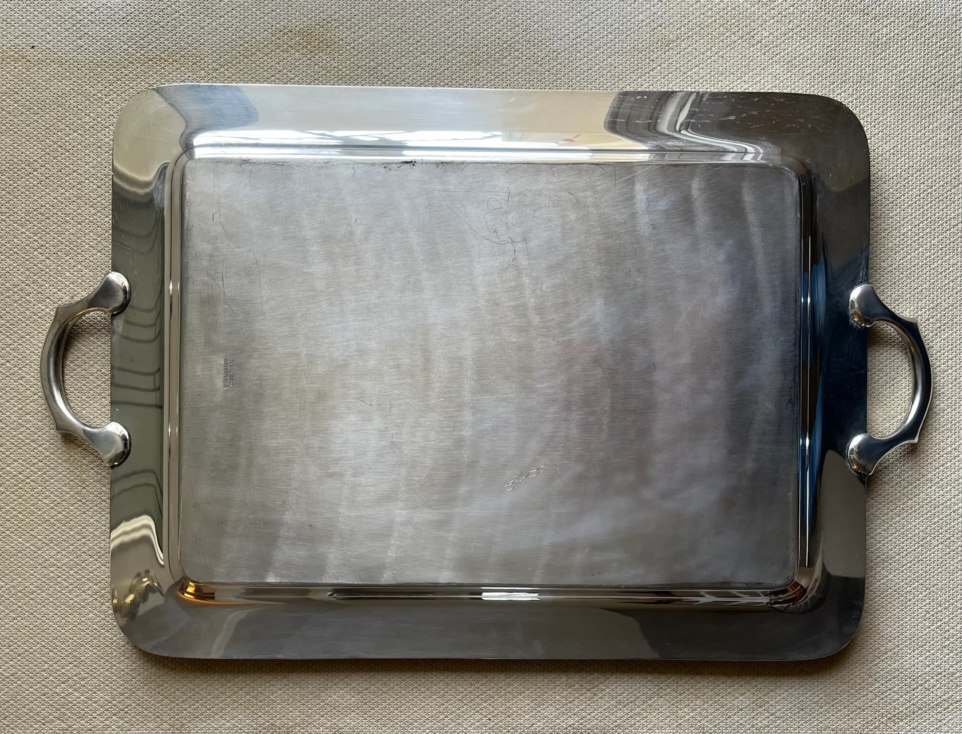 Large Antique W M Rogers Silver Plated Tray | Chairish