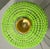 Vintage Rattan Green Globe Oange Glass Shade Pendant Light For Sale - Image 18 of 18