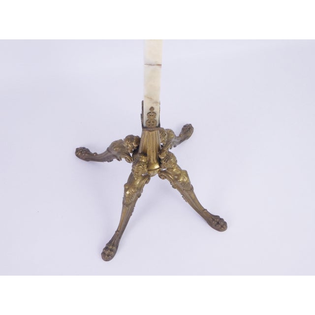 Mid-Century Hollywood Regency Italian Brass & Onyx Coat Rack, 1950s For Sale - Image 6 of 9