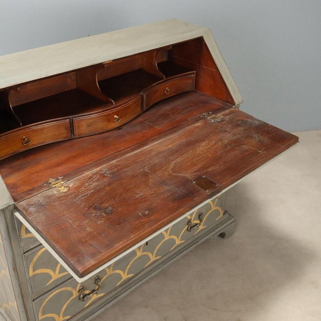 Mid-20th Century Lacquered Walnut Bureau For Sale - Image 6 of 14