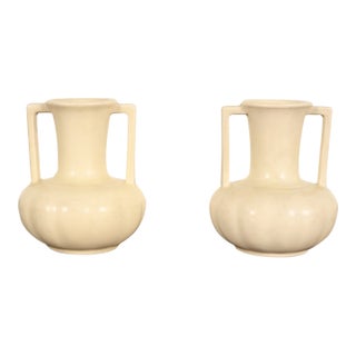Rookwood Pottery Arts & Crafts Glazed Ceramic Handled Vases, 1930s For Sale
