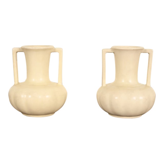 Rookwood Pottery Arts & Crafts Glazed Ceramic Handled Vases, 1930s For Sale