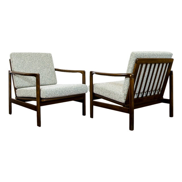 Mid-Century Modern Lounge Chairs by Zenon Bączyk, Poland, 1960s, Set of 2 For Sale