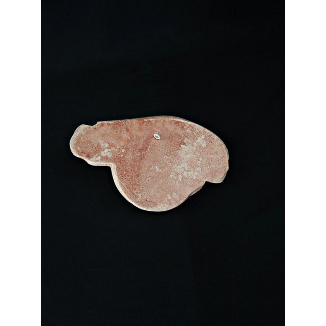 Art Nouveau Style Pink Plaster Wall Mask with Woman's Face and Flowers, 1970s For Sale - Image 3 of 12