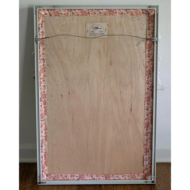 Metal Vintage 1980s Fiber Art Tapestry Weaving of Tree in Landscape by Artist Sandra Leigh Robbins For Sale - Image 7 of 8