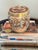 Mid 20th Century Japanese Satsuma Style Lidded Jar Hand Painted Moriage Figural Decor For Sale In West Palm - Image 6 of 11