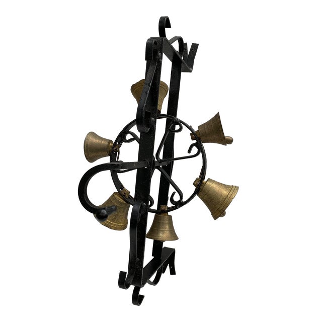 Iron Crank Brass Bell Wheel Entry Doorbell For Sale