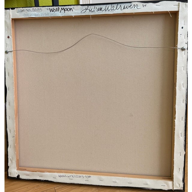 “Wolf Moon” a Wolf Painting by LWren Walraven For Sale - Image 10 of 10