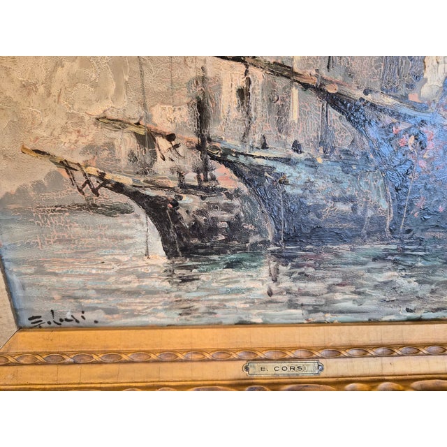Mid 20th Century Impressionist Oil Painting on Board For Sale - Image 5 of 6