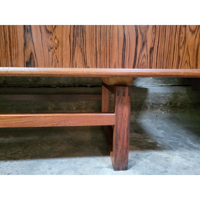 Auburn Rosewood Danish Modern Credenza Tambour Doors For Sale - Image 8 of 18