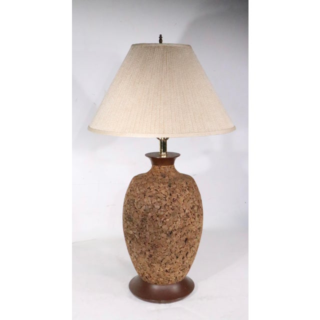 Mid 20th Century Jug Form Cork Table Lamp For Sale - Image 4 of 8