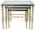 Vintage Ormolu Brass and Glass Nesting Tables from Maison Jansen, 1950s, Set of 3 For Sale - Image 3 of 9