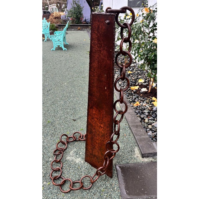 Metal Cast Iron Bell Steel 4 Ft Artisan Made Antique 19th Century For Sale - Image 7 of 11