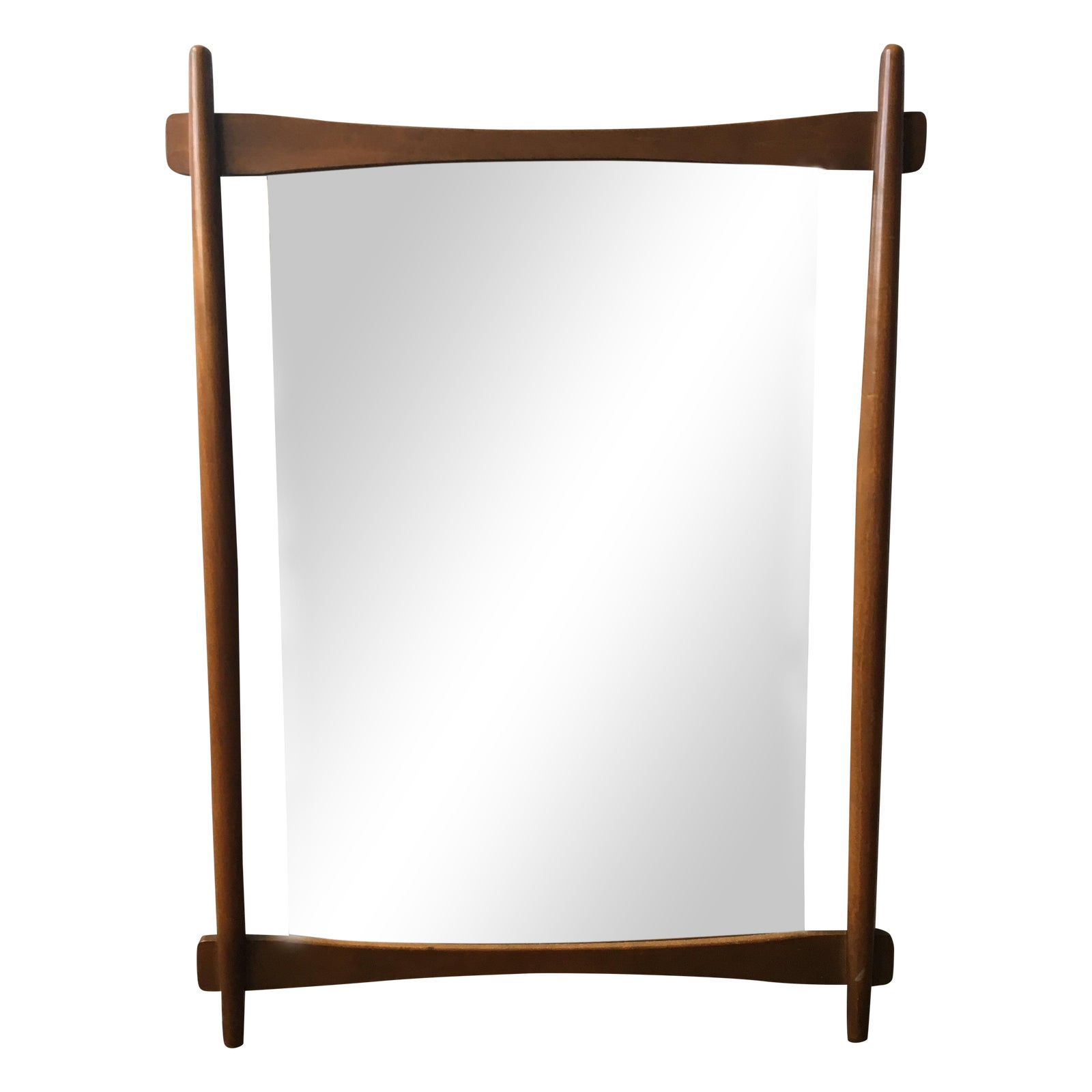 Mid-Century Teak Mirror | Chairish